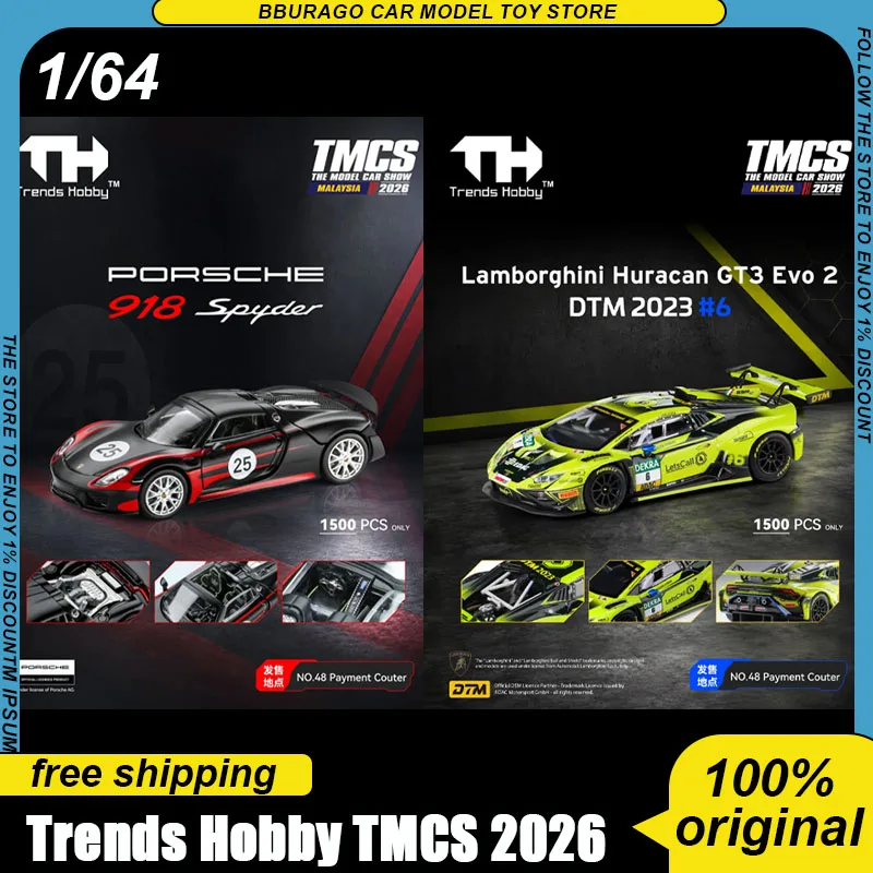 Trends Hobby 1:64 Lamborghini Huracan Gt3 Evo2 Dtm Porsche 918 Spyder Tmcs Malaysia 2026 Limited Full Alloy Openable Static Toys
Trends Hobby 1:64 Lamborghini Huracan Gt3 Evo2 Dtm Porsche 918 Spyder Tmcs Malaysia 2026 Limited Full Alloy Openable Static Toys