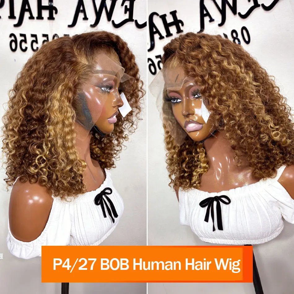 4/27 Ombre Highlight Bob Wear and Go Glueless Wig Human Hair 12 inch Deep Curly Wave 427 bob wig 5x5 Glueless Highlight HD Lace Frontal Bob Wig Human Hair 220% Density Pre Plucked Ombre Short Bob Wigs for Black Women
4/27 Ombre Highlight Bob Wear and Go Glueless Wig Human Hair 12 inch Deep Curly Wave 427 bob wig 5x5 Glueless Highlight HD Lace Frontal Bob Wig Human Hair 220% Density Pre Plucked Ombre Short Bob Wigs for Black Women