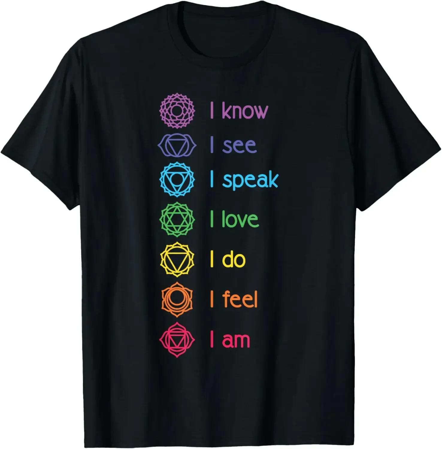 Chakra Alignment I Know I See Yoga Meditation Spiritual Graphic Tee Unisex Soft Cotton T-Shirt
Chakra Alignment I Know I See Yoga Meditation Spiritual Graphic Tee Unisex Soft Cotton T-Shirt