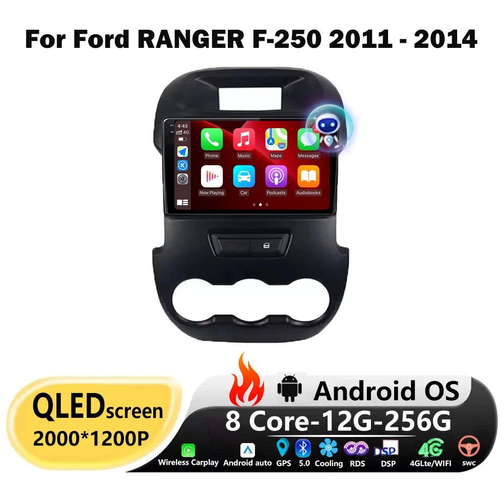Автомобильный радиоприемник Android, беспроводной Carplay, авто GPS-навигация для Ford RANGER F-250 2011-2014, мультимедийный стереоплеер, 4G, WIFI DSP
Автомобильный радиоприемник Android, беспроводной Carplay, авто GPS-навигация для Ford RANGER F-250 2011-2014, мультимедийный стереоплеер, 4G, WIFI DSP