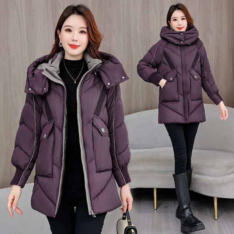 2025 new loose and slimming down cotton jacket for women, medium to long, Korean version, thick hooded, winter
2025 new loose and slimming down cotton jacket for women, medium to long, Korean version, thick hooded, winter