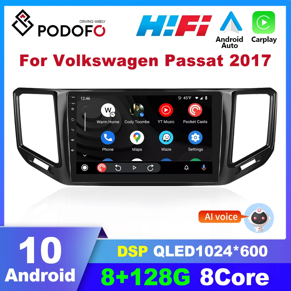 Podofo Android 2 Din For Volkswagen Teramont 2017 Car Radio Multimidia Video Player Carplay GPS Navigation Autoradio Stereo
Podofo Android 2 Din For Volkswagen Teramont 2017 Car Radio Multimidia Video Player Carplay GPS Navigation Autoradio Stereo