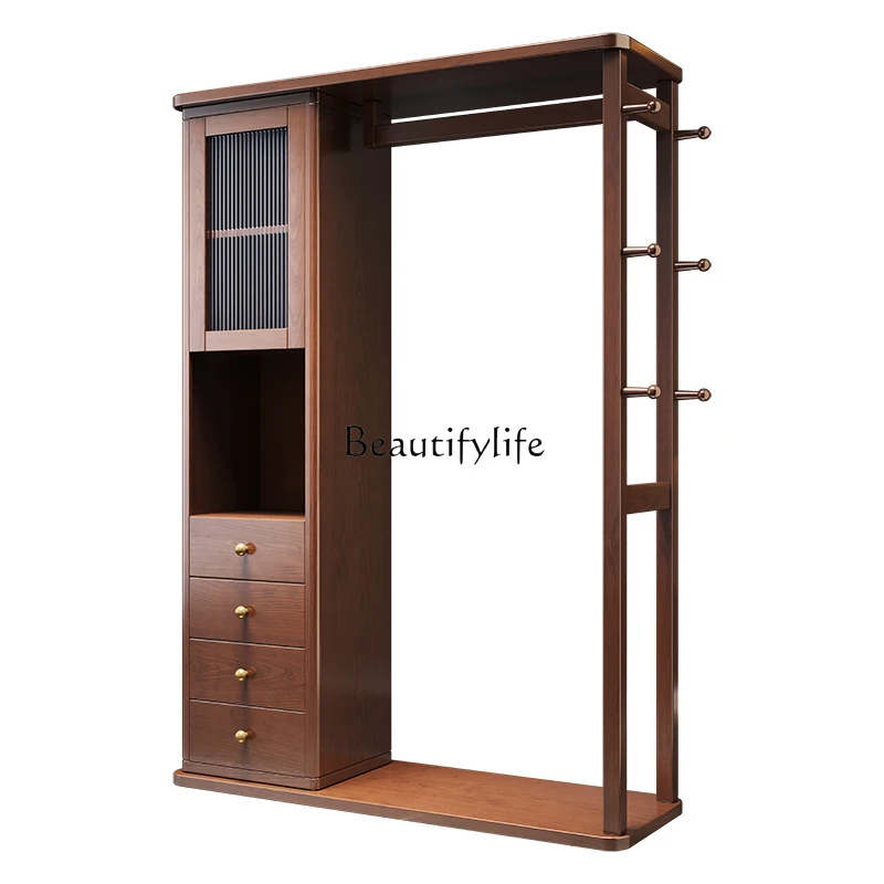 Coat rack, full-length mirror, floor-to-ceiling full-body mirror, integrated solid wood hanger, bedroom
Coat rack, full-length mirror, floor-to-ceiling full-body mirror, integrated solid wood hanger, bedroom