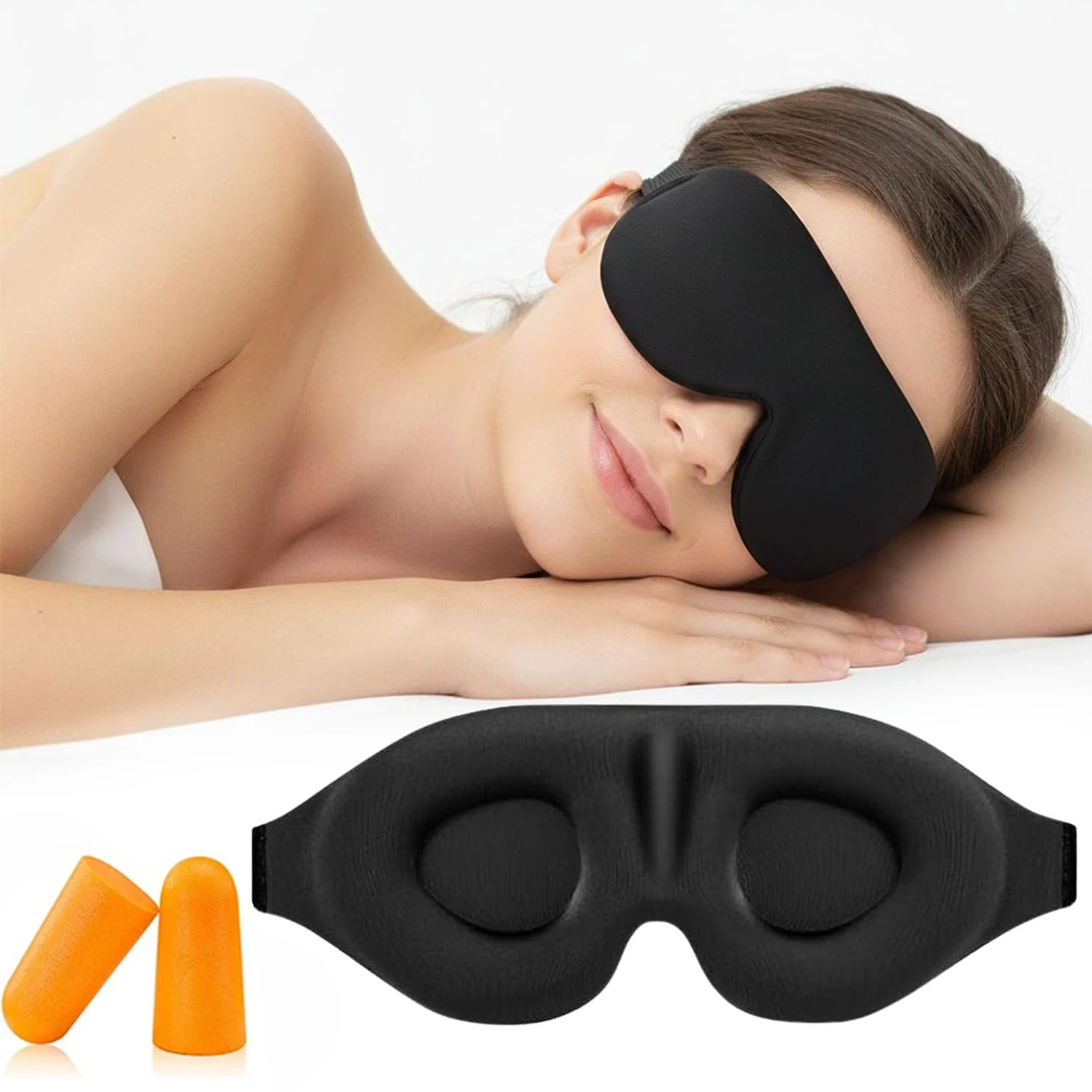 Luxury Sleep Mask Zero Eye Pressure 3D Sleeping Mask with Adjustable Strap & Ear Loops Light Blocking Sleeping Mask for Travel
Luxury Sleep Mask Zero Eye Pressure 3D Sleeping Mask with Adjustable Strap & Ear Loops Light Blocking Sleeping Mask for Travel