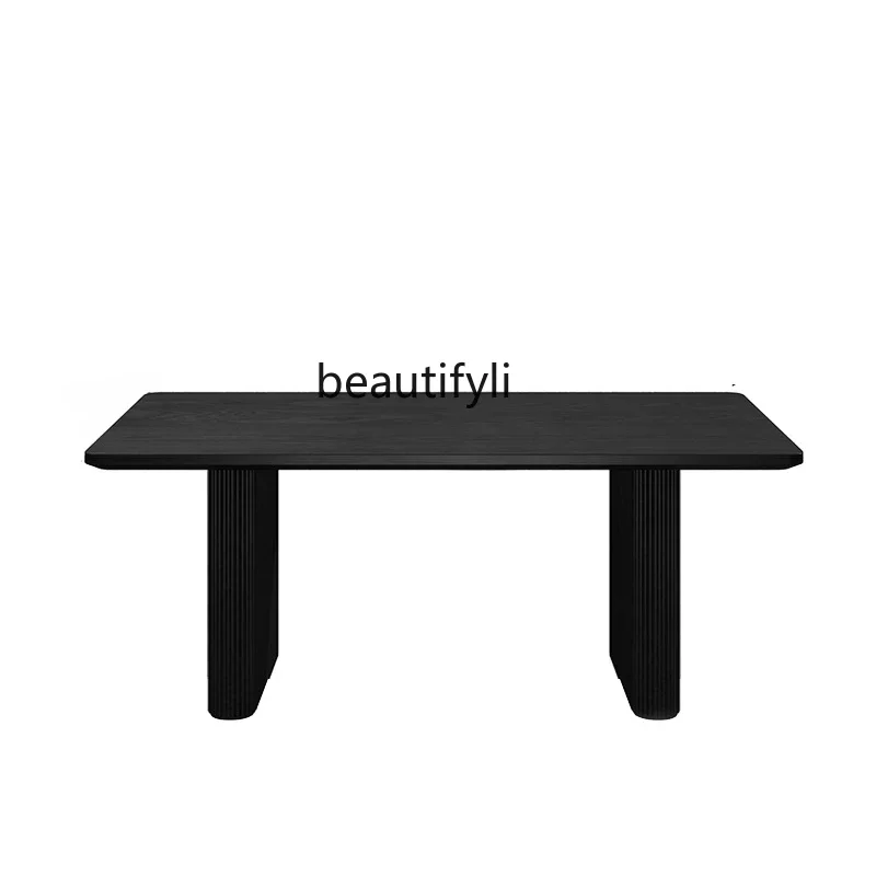 A15 Black Solid Wood Dining Table Small Apartment 1.6 M Long 1 Table 4 Chairs Modern Minimalist Log Large Dining Table
A15 Black Solid Wood Dining Table Small Apartment 1.6 M Long 1 Table 4 Chairs Modern Minimalist Log Large Dining Table