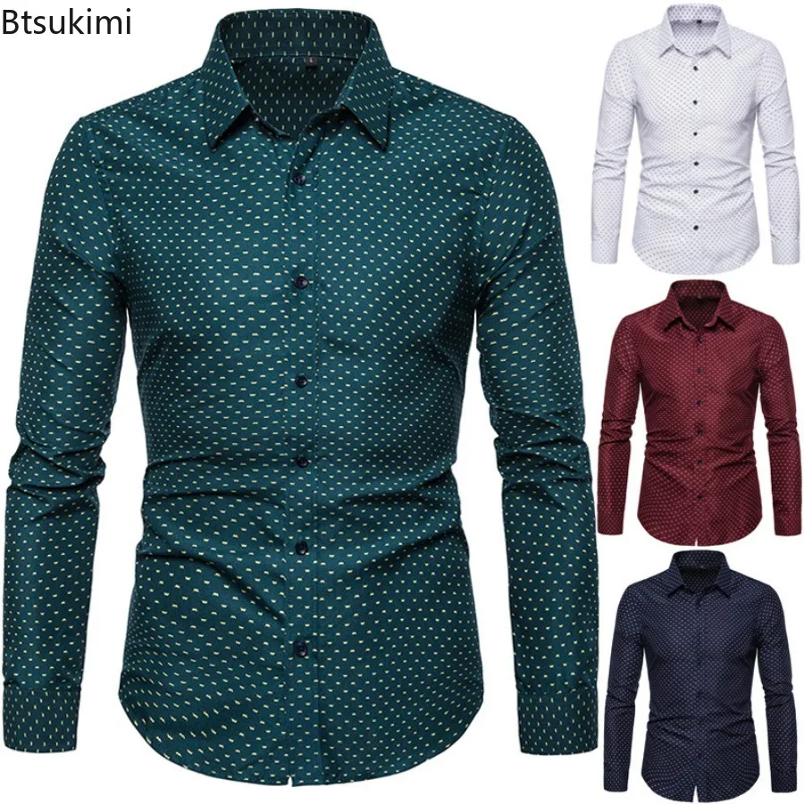 2025 New Men's Long Sleeve Dress Shirts Lapel Single Breasted Printed Slim Business Social Formal Shirts Fashion Men's Clothing
2025 New Men's Long Sleeve Dress Shirts Lapel Single Breasted Printed Slim Business Social Formal Shirts Fashion Men's Clothing