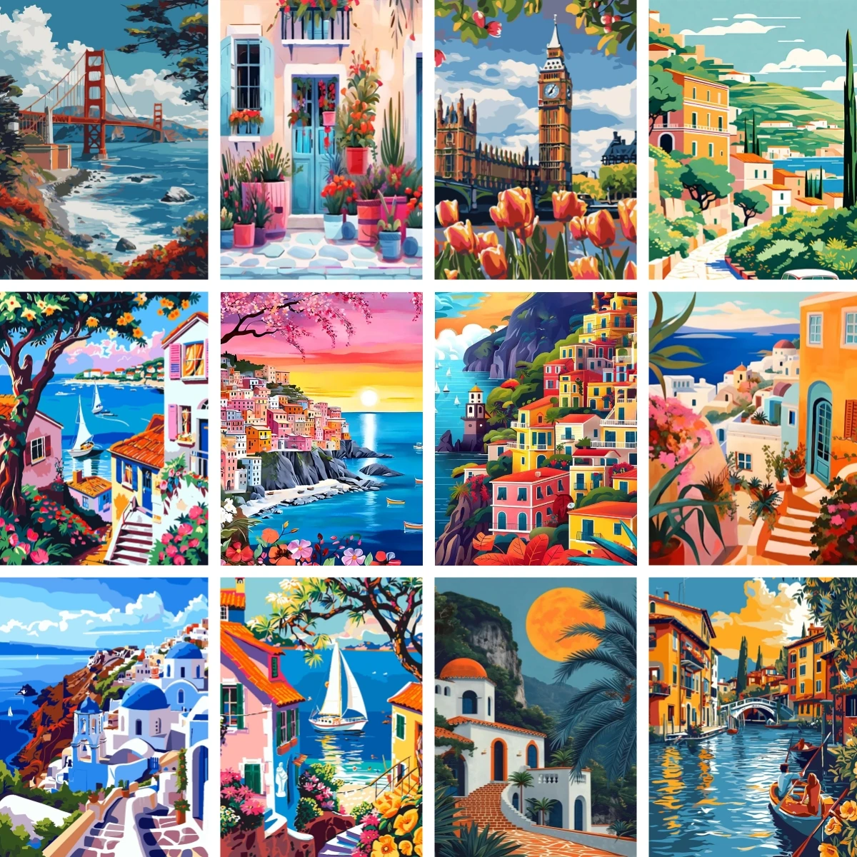 Coastal Harbor Diy Diamond Painting Cross Stitch Kits European City Iconic Landmarks Posters Full Mosaic Embroidery Pictures
Coastal Harbor Diy Diamond Painting Cross Stitch Kits European City Iconic Landmarks Posters Full Mosaic Embroidery Pictures