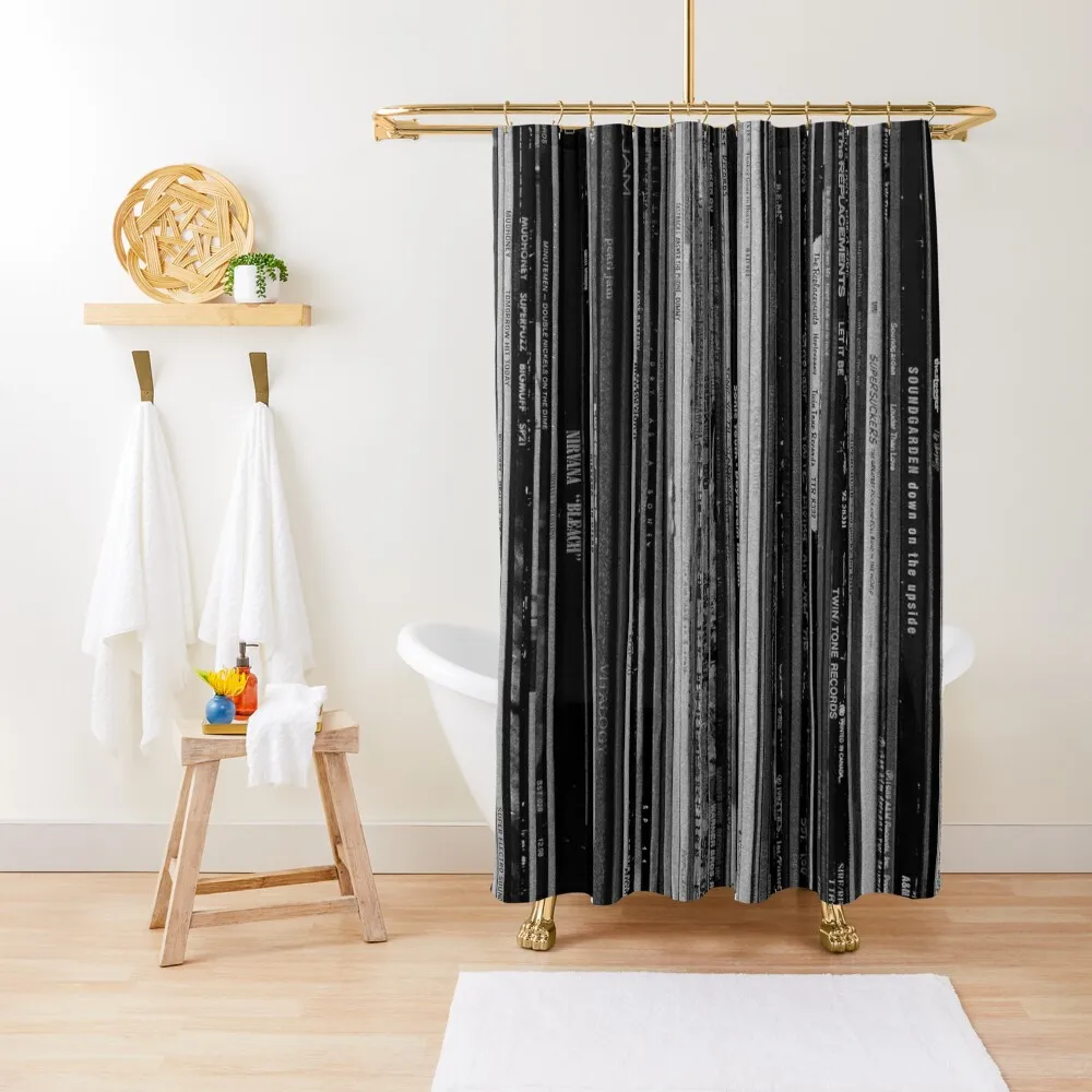 Alt Rock Records Black and White Shower Curtain Bathroom Accessories Waterproof Bathroom Shower Curtain
Alt Rock Records Black and White Shower Curtain Bathroom Accessories Waterproof Bathroom Shower Curtain