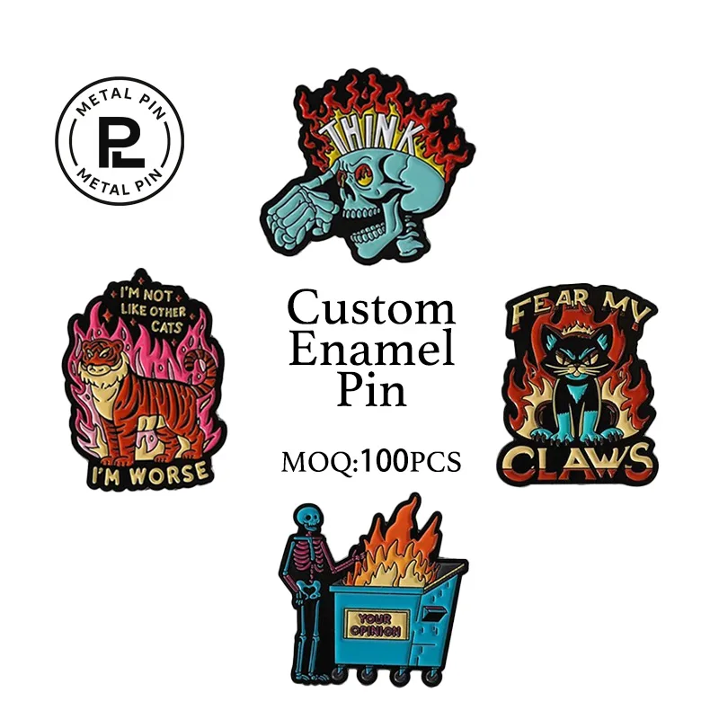 Custom Personalized Skull Skeleton Zinc Alloy Badge Pin Creative Brooch Fashion Punk Lapel Pin Accessories Gift
Custom Personalized Skull Skeleton Zinc Alloy Badge Pin Creative Brooch Fashion Punk Lapel Pin Accessories Gift