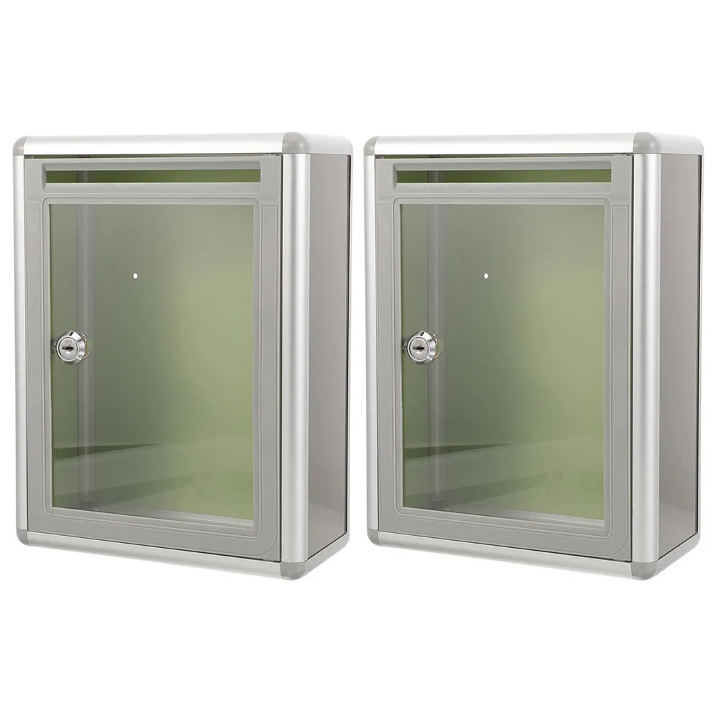 2Pcs Transparent Wall Mounted Mailbox Heavy Duty Metal Suggestion Box with Security Lock for Offices Schools Public Places
2Pcs Transparent Wall Mounted Mailbox Heavy Duty Metal Suggestion Box with Security Lock for Offices Schools Public Places