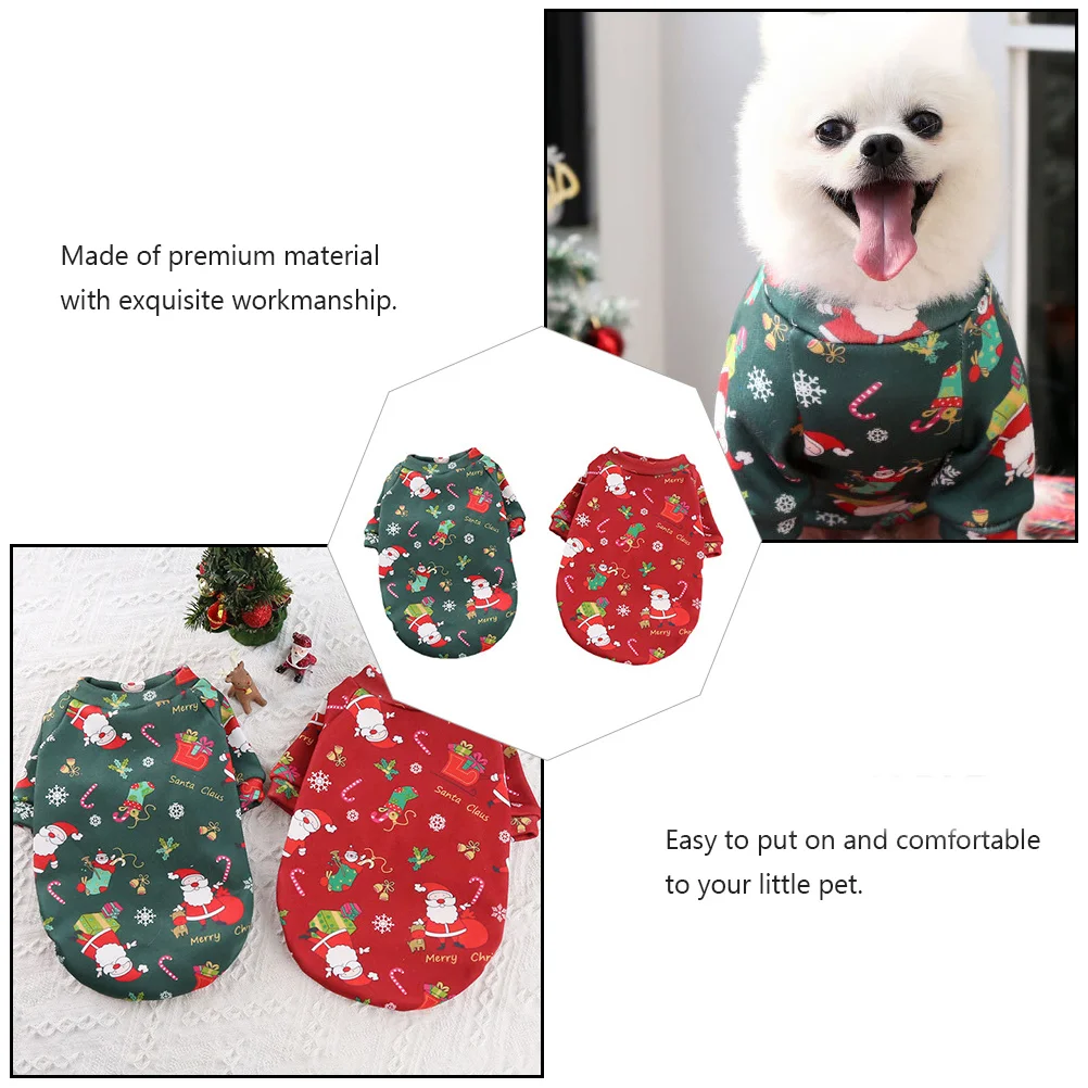 2Pcs Pet Christmas Costume Warm Comfortable Holiday Apparel Creative Design Dog Cat Clothing Festive Pet Supplies
2Pcs Pet Christmas Costume Warm Comfortable Holiday Apparel Creative Design Dog Cat Clothing Festive Pet Supplies