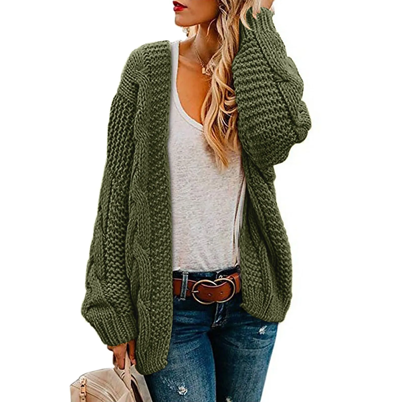 Fashion Knitted Cardigan Women Sweaters Lantern Sleeve Outerwear Loose Casual 2024 Autumn Winter Fashion Warm Female Cardigan
Fashion Knitted Cardigan Women Sweaters Lantern Sleeve Outerwear Loose Casual 2024 Autumn Winter Fashion Warm Female Cardigan
