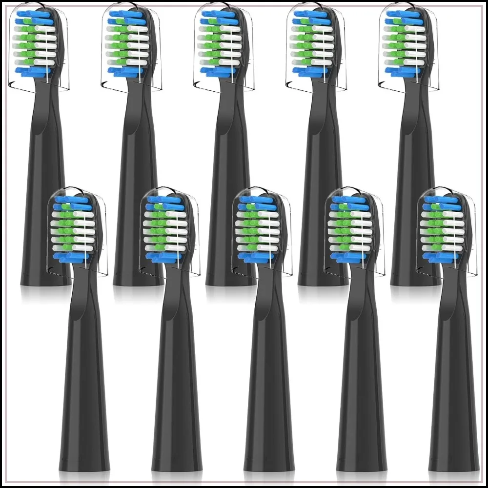 10 Pack Replacement Toothbrush Heads for Electric Toothbrush, Black
10 Pack Replacement Toothbrush Heads for Electric Toothbrush, Black