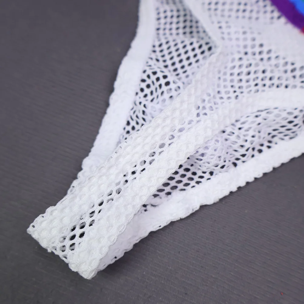 Men Low Rise Colorful Striped Thongs G-string Mesh Hollow Gay Sissy Bulge Pouch Underwear Summer Men's Panties Breathable Briefs
Men Low Rise Colorful Striped Thongs G-string Mesh Hollow Gay Sissy Bulge Pouch Underwear Summer Men's Panties Breathable Briefs