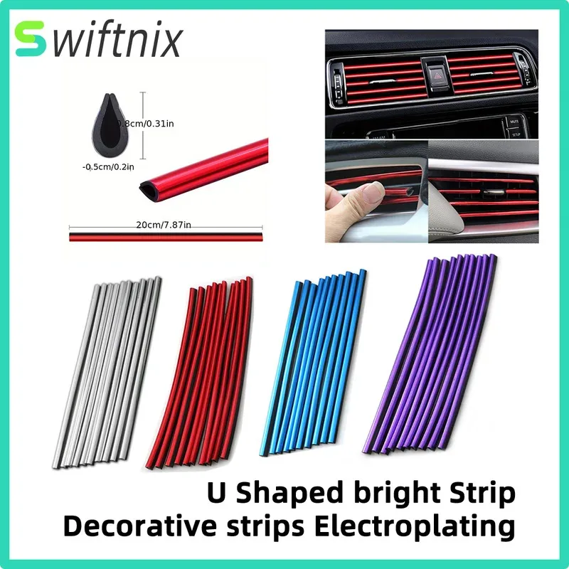 5 Colors Automotive Air Conditioning Vent Pink Red Blue Purple and Silver Decoration U Shaped Electroplated Bright Strip Chrome
5 Colors Automotive Air Conditioning Vent Pink Red Blue Purple and Silver Decoration U Shaped Electroplated Bright Strip Chrome