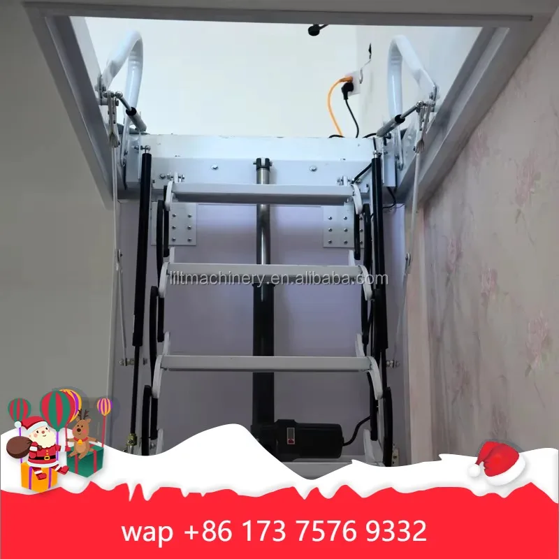 EN131 Certified Telescopic Folding Attic Staircase Modern Design Electric Loft Ladder Easy Install Steel Aluminum Material
EN131 Certified Telescopic Folding Attic Staircase Modern Design Electric Loft Ladder Easy Install Steel Aluminum Material