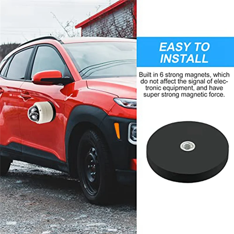 8Pack Rubber Coated Magnet Neodymium Magnet Base with Rubber Coating Ø 43mm Anti Scratch Magnet M6 Male Thread Black CX
8Pack Rubber Coated Magnet Neodymium Magnet Base with Rubber Coating Ø 43mm Anti Scratch Magnet M6 Male Thread Black CX