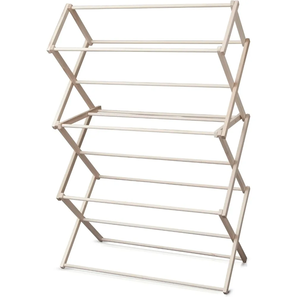 Wooden Laundry Rack - Amish Handmade Wooden Clothes Drying Rack - Foldable Drying Rack for Towel, Blanket
Wooden Laundry Rack - Amish Handmade Wooden Clothes Drying Rack - Foldable Drying Rack for Towel, Blanket
