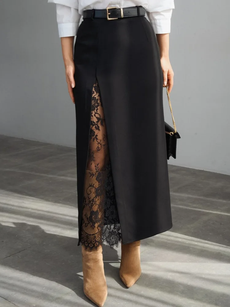 Slit Lace Patchwork Skirt 2026 Summer New Niche Style High Waist Fashionable Mid Length A-line Design
Slit Lace Patchwork Skirt 2026 Summer New Niche Style High Waist Fashionable Mid Length A-line Design