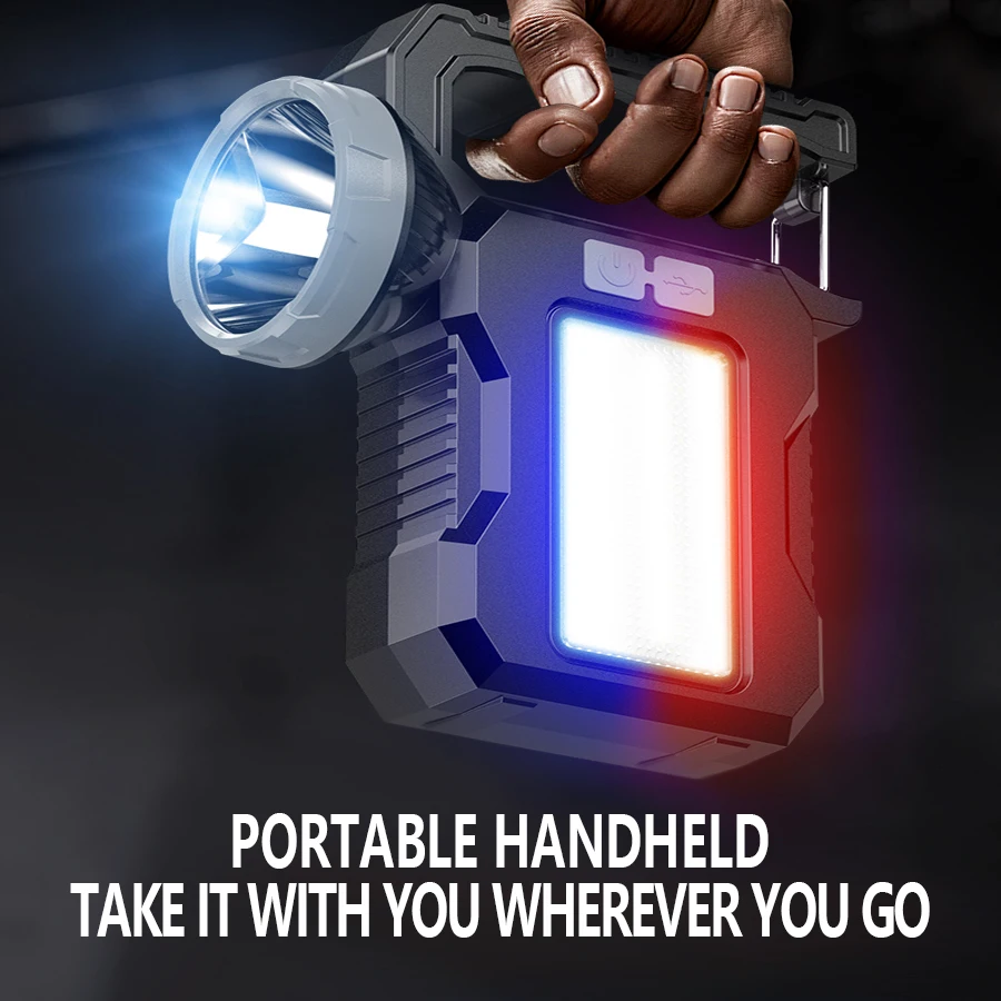 D2 Portable Powerful USB Rechargeable Flashlight Solar LED Light COB Work Light 4 Gear Charge Mobile Phone Solar Camping Lamp
D2 Portable Powerful USB Rechargeable Flashlight Solar LED Light COB Work Light 4 Gear Charge Mobile Phone Solar Camping Lamp
