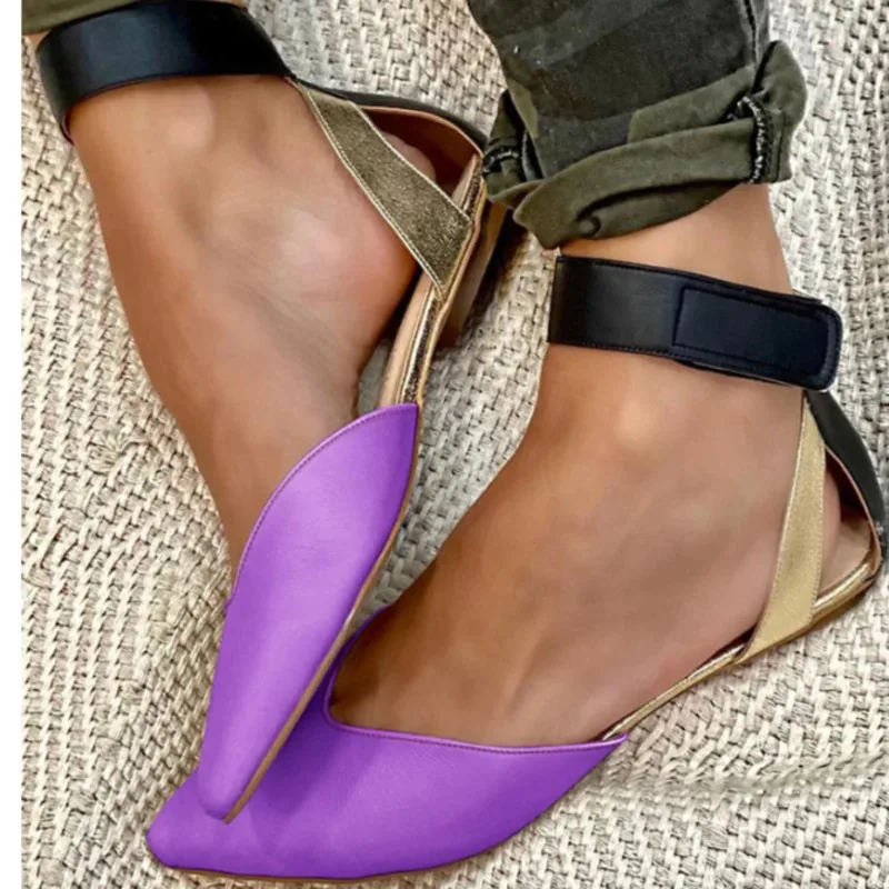 Flat Heel Pointed Toe Women Sandal Fashion Hook Loop Ankle Buckle Women's Sandal Casual Shoes
Flat Heel Pointed Toe Women Sandal Fashion Hook Loop Ankle Buckle Women's Sandal Casual Shoes