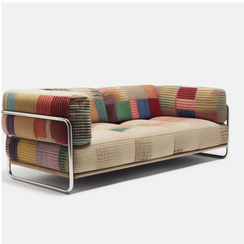 stainless steel straight row fabric living room three-person sofa
stainless steel straight row fabric living room three-person sofa