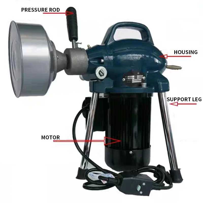 ZT-75 Electric Drain Cleaner Professional Tool for Clearing Clogged Drains, Toilets, and Floor Drains, Featuring a 500W Copper-C
ZT-75 Electric Drain Cleaner Professional Tool for Clearing Clogged Drains, Toilets, and Floor Drains, Featuring a 500W Copper-C