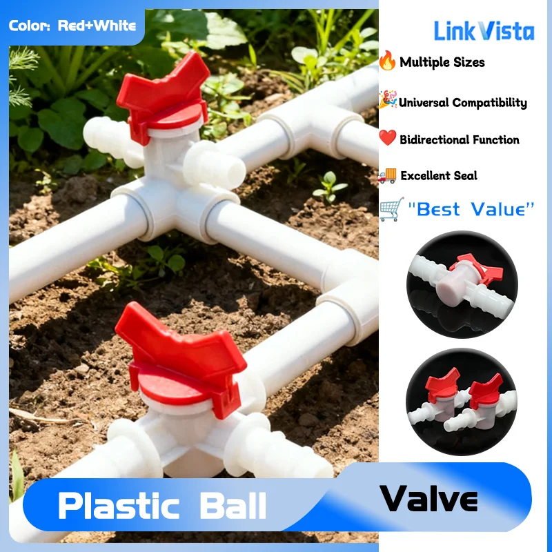 8-Size PVC Hose Barb Ball Valve (4/6/8/10/12/16/20/25mm) - 2 Way Plastic Shut Off Valve for Water Air in Aquarium & Irrigation
8-Size PVC Hose Barb Ball Valve (4/6/8/10/12/16/20/25mm) - 2 Way Plastic Shut Off Valve for Water Air in Aquarium & Irrigation