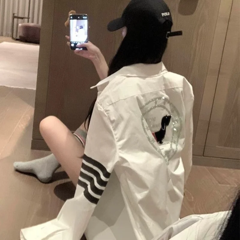 2025 г., новая свободная куртка в западном стиле с длинными рукавами и четырьмя полосками для щенков, повседневная рубашка, женские топы
2025 г., новая свободная куртка в западном стиле с длинными рукавами и четырьмя полосками для щенков, повседневная рубашка, женские топы