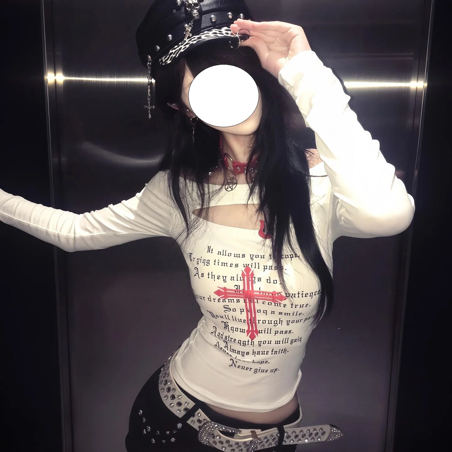 Y2K Cross Letter Print Long Sve T-irt Sexy ort Top Slim Fit Subculture Base irt for Trendy Girls Autumn Winter Faion
Y2K Cross Letter Print Long Sve T-irt Sexy ort Top Slim Fit Subculture Base irt for Trendy Girls Autumn Winter Faion