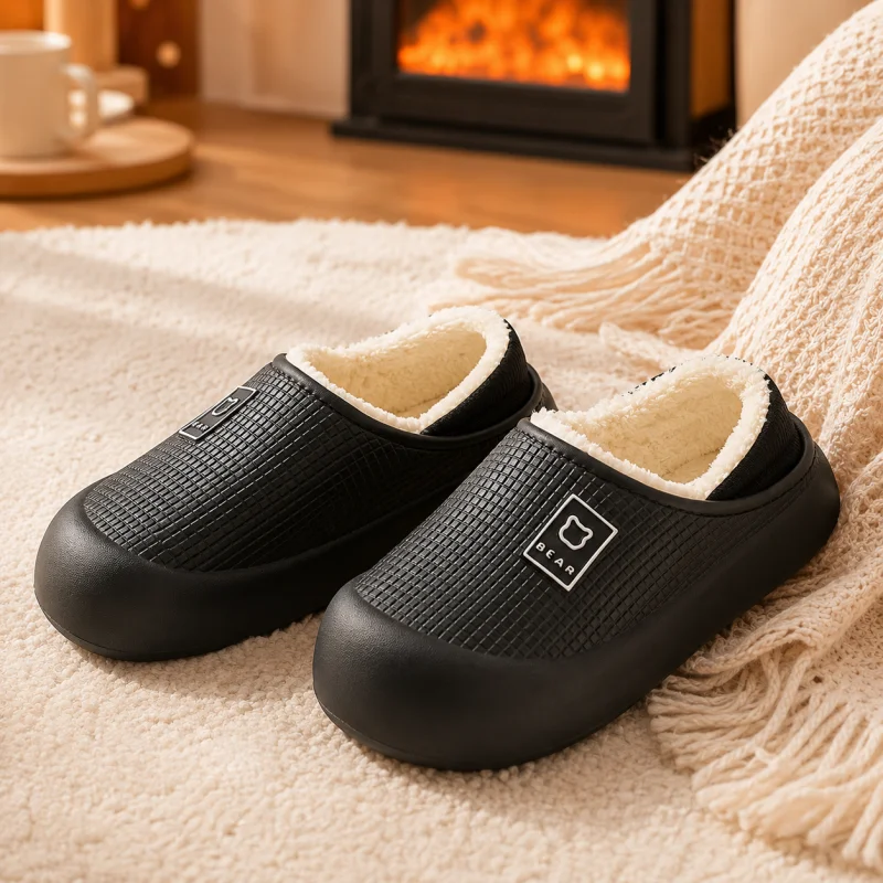 New Winter Indoor Cute Bear Plush Warm Thick-Soled Slippers for Men and Women, Versatile and Comfortable Casual Cotton Slippers
New Winter Indoor Cute Bear Plush Warm Thick-Soled Slippers for Men and Women, Versatile and Comfortable Casual Cotton Slippers