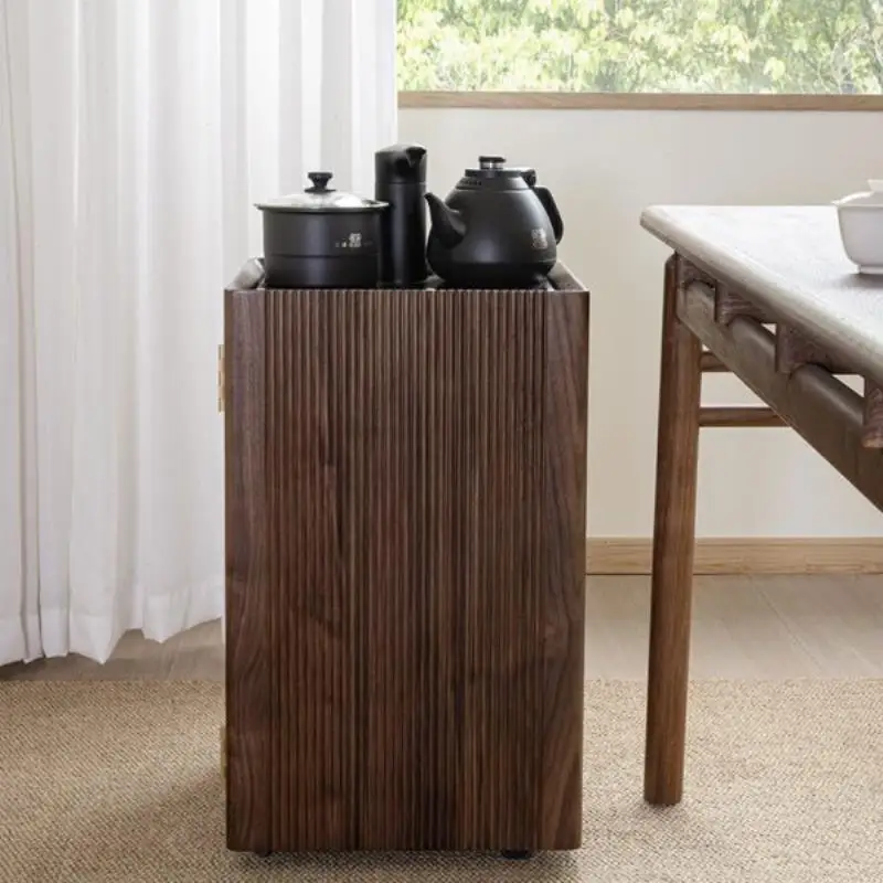 Black walnut movable solid wood tea cabinet small apartment new Chinese water bar
Black walnut movable solid wood tea cabinet small apartment new Chinese water bar