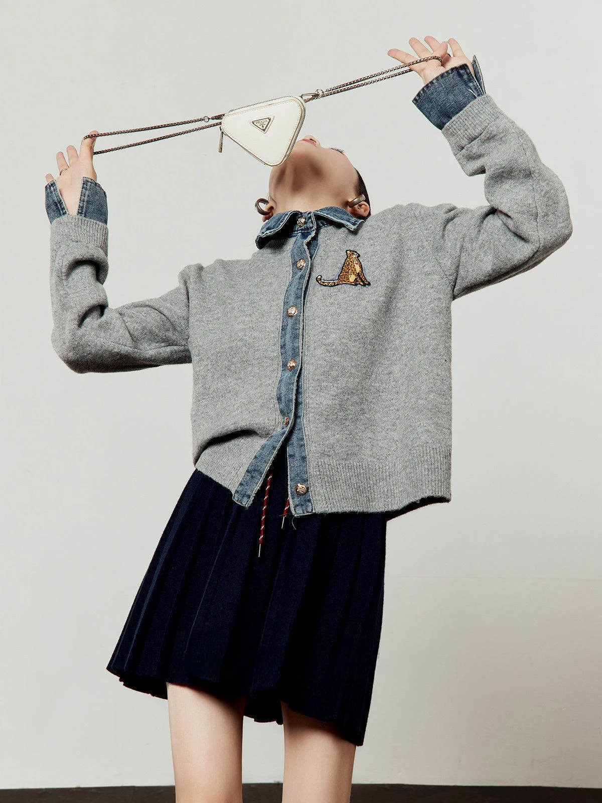 ay Knitted Open Cardigan Women's Loose Denim Patchwork Gold Button Spring New Sle Comfortable Warm Sweater by Zhou Li Wu
ay Knitted Open Cardigan Women's Loose Denim Patchwork Gold Button Spring New Sle Comfortable Warm Sweater by Zhou Li Wu