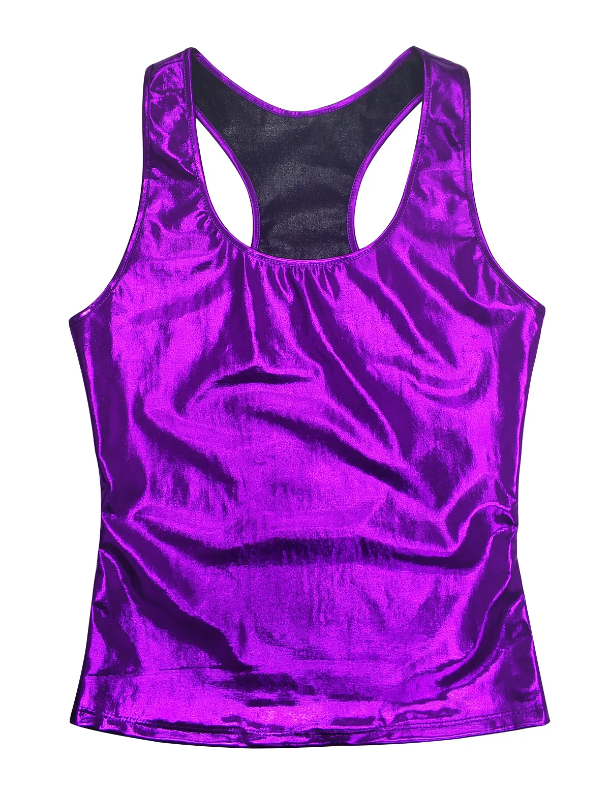 Women Fashion Party Club Raves Vest Tops Metallic Deep U-neckline Sleeveless Racer Back Slim Fits Camisole Dance Tank Top
Women Fashion Party Club Raves Vest Tops Metallic Deep U-neckline Sleeveless Racer Back Slim Fits Camisole Dance Tank Top