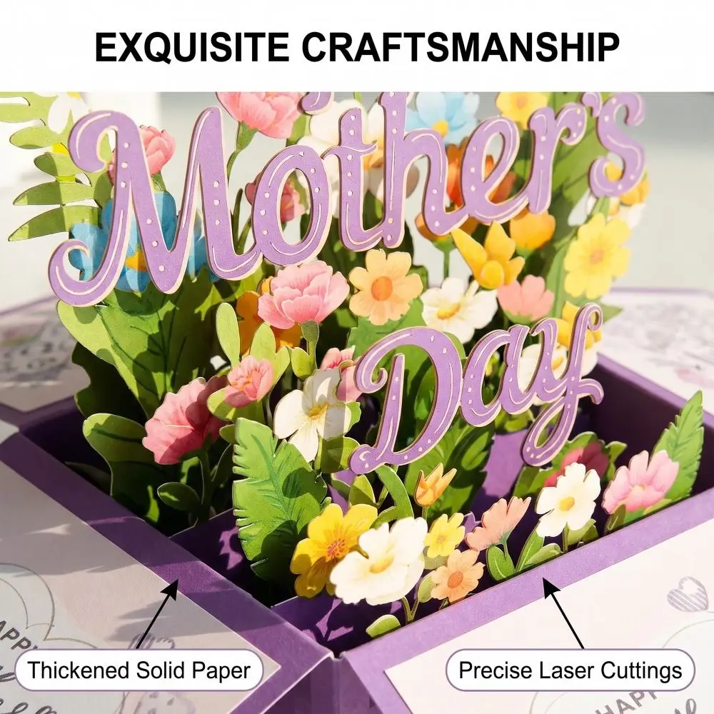 Decoration Flower 3D Mother's Day Card Best Wishes Creative Mom Greeting Card Gifts Butterfly Flower Pop Up Card Senior Women
Decoration Flower 3D Mother's Day Card Best Wishes Creative Mom Greeting Card Gifts Butterfly Flower Pop Up Card Senior Women