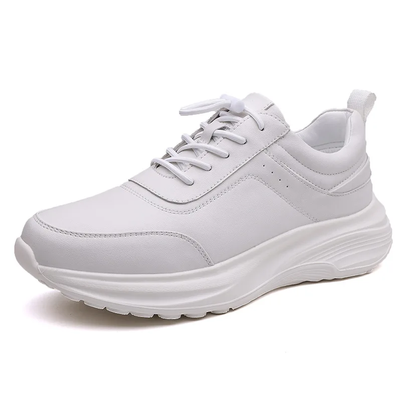 Solid Color Elastic Band Leather Sneakers Men Spring Autumn New Designer Sports Running Shoes Man Fashion Outdoor Casual Shoes
Solid Color Elastic Band Leather Sneakers Men Spring Autumn New Designer Sports Running Shoes Man Fashion Outdoor Casual Shoes