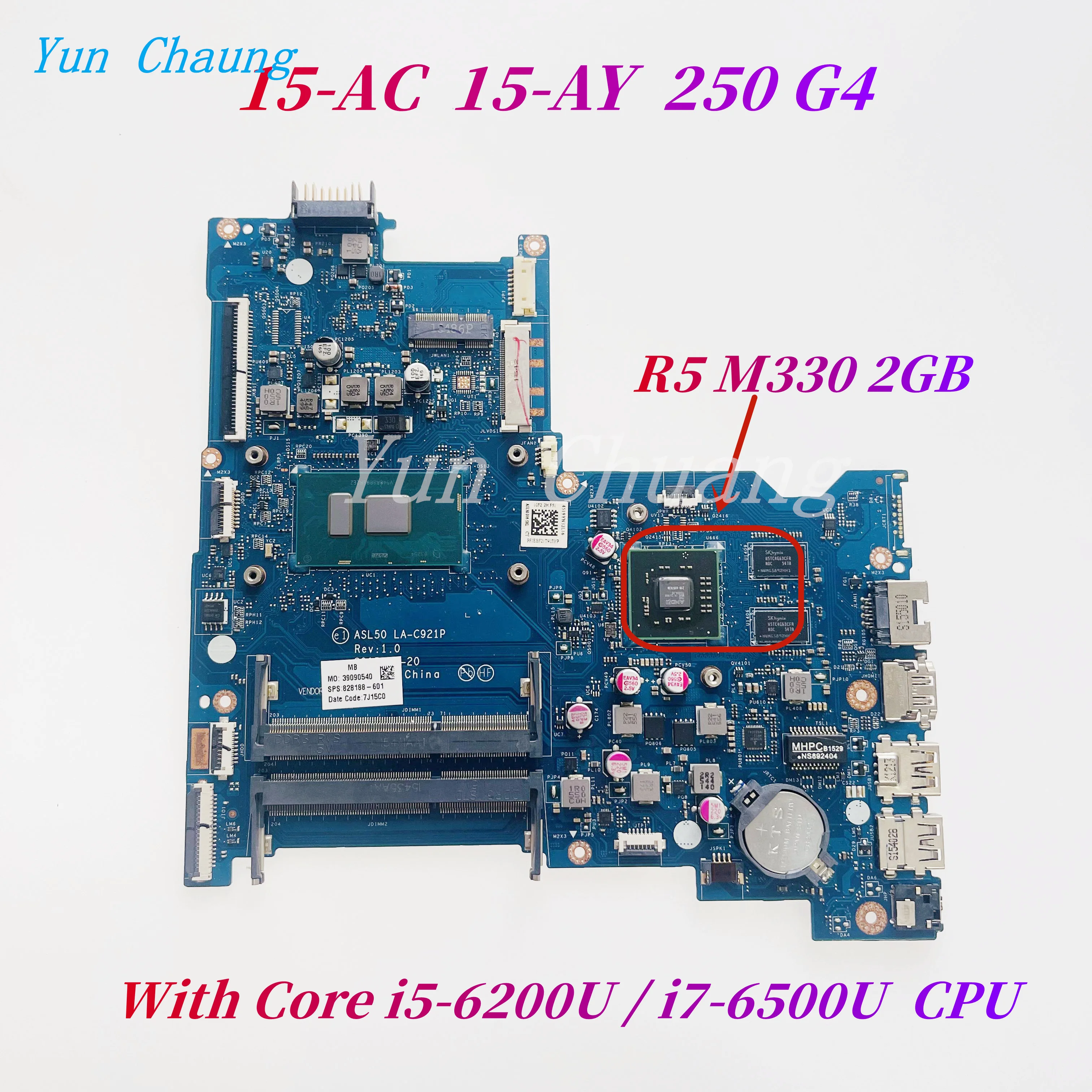 ASL50 LA-C921P для HP 15-AC 15-AY 250 G4 материнская плата для ноутбука 828187-601 828188-601 с i5 i7-6500U CPU R5 M330 2 Гб GPU DDR3L
ASL50 LA-C921P для HP 15-AC 15-AY 250 G4 материнская плата для ноутбука 828187-601 828188-601 с i5 i7-6500U CPU R5 M330 2 Гб GPU DDR3L