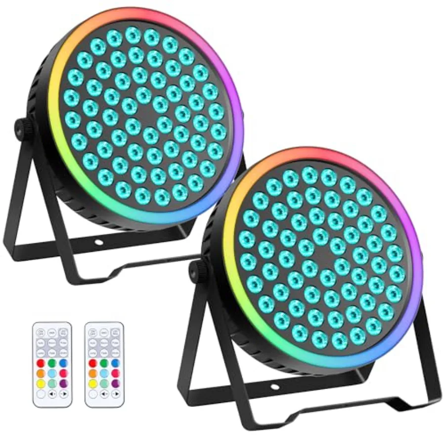 RGB Stage Par Can Light with Light Strip-90W LED Stage Lighting with Remote, DMX512 Sound Activated and Auto Strobe Jump Modes
RGB Stage Par Can Light with Light Strip-90W LED Stage Lighting with Remote, DMX512 Sound Activated and Auto Strobe Jump Modes