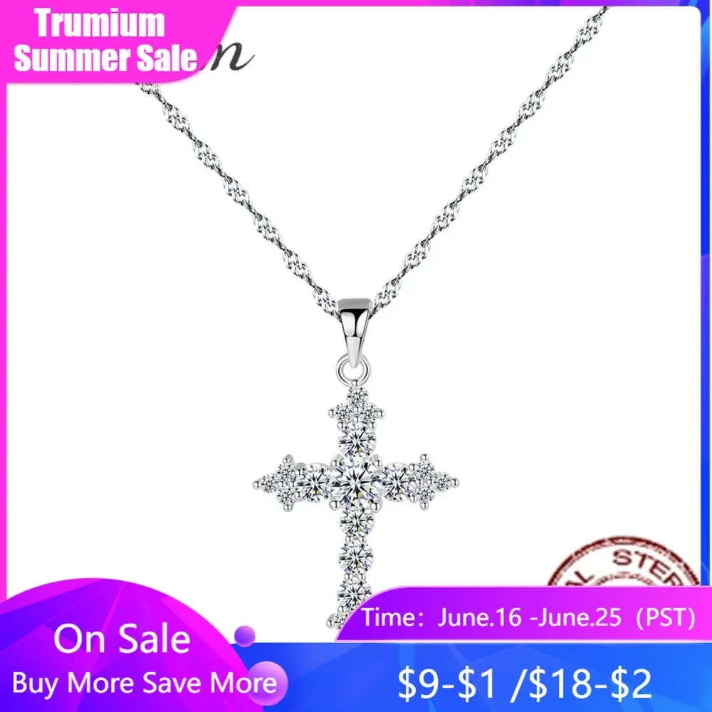 Trumium 925 Sterling Silver Cross Pendant Necklace for Women Men Hypoallergenic Tarnish Free 5A Cubic Zirconia Gift Fine Jewelry
Trumium 925 Sterling Silver Cross Pendant Necklace for Women Men Hypoallergenic Tarnish Free 5A Cubic Zirconia Gift Fine Jewelry