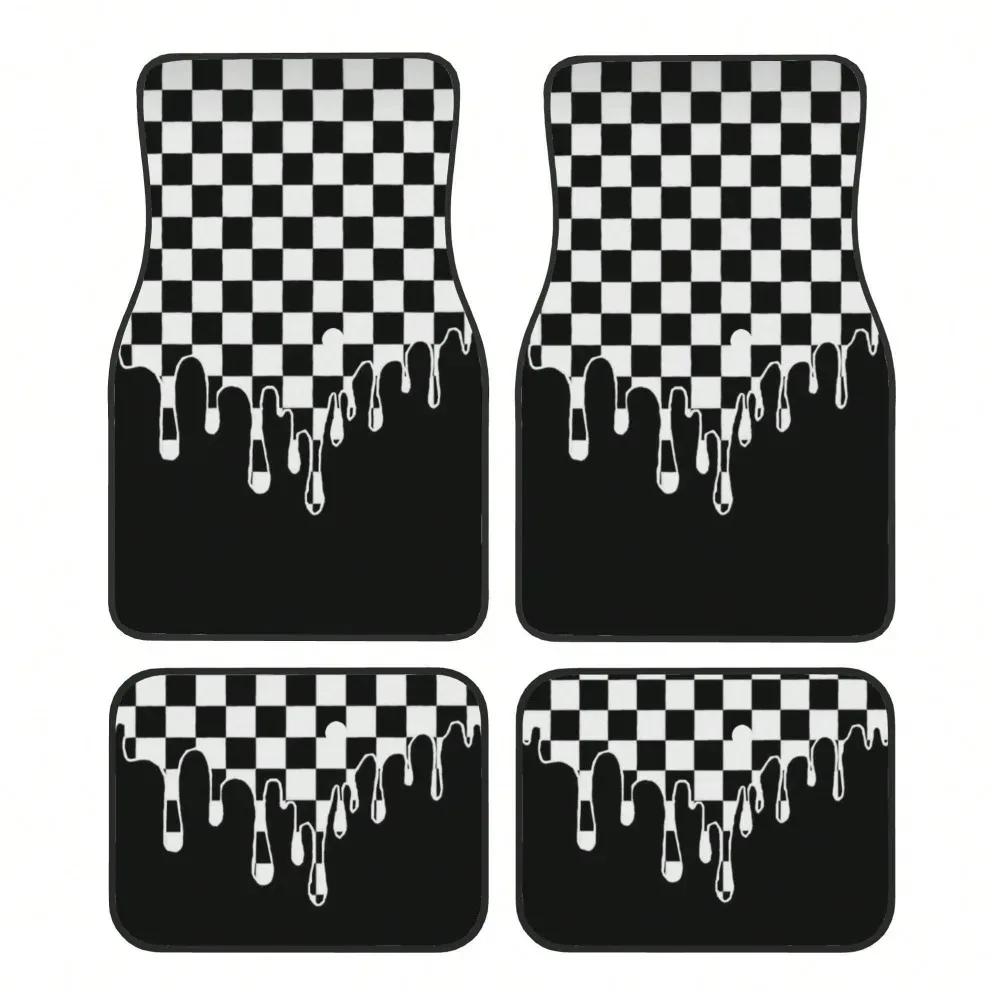 4pcs car floor mat, plaid design - stylish and durable, anti-fouling, suitable for all vehicles, including front and rear seats
4pcs car floor mat, plaid design - stylish and durable, anti-fouling, suitable for all vehicles, including front and rear seats