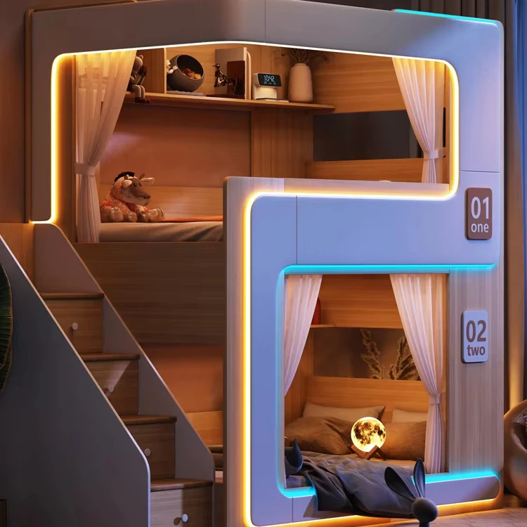 !@Tech-Style Capsule Bunk Bed: Formaldehyde-Free Sleep Bed for Siblings (Adults-Friendly)
!@Tech-Style Capsule Bunk Bed: Formaldehyde-Free Sleep Bed for Siblings (Adults-Friendly)