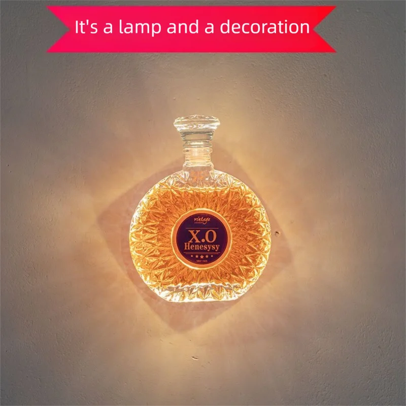 Vintage XO Bottle Shape LED Wall Light, Cut Glass Bar Light, Home Decor Lamp Pub, Cafe, Birthday Gifts,
Vintage XO Bottle Shape LED Wall Light, Cut Glass Bar Light, Home Decor Lamp Pub, Cafe, Birthday Gifts,