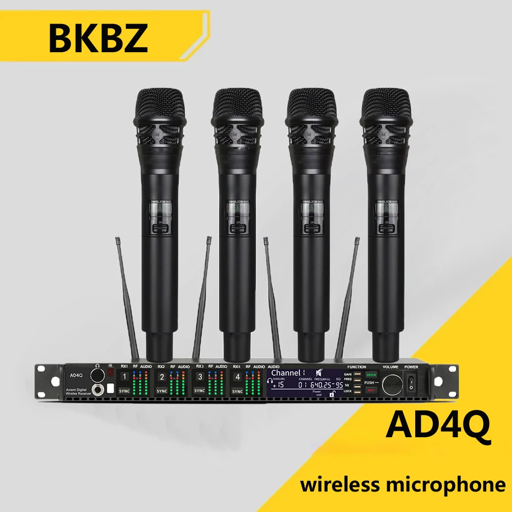 BKBZ AD4Q Karaoke Stage Performance Wedding Home KTV Party Professional 4 channel Wireless Microphone System
BKBZ AD4Q Karaoke Stage Performance Wedding Home KTV Party Professional 4 channel Wireless Microphone System
