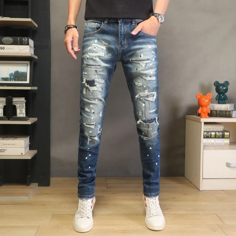 2026 New Arrival Men's Retro Distressed Denim Jeans Slim Skinny Stretch Stylish Long Trousers
2026 New Arrival Men's Retro Distressed Denim Jeans Slim Skinny Stretch Stylish Long Trousers