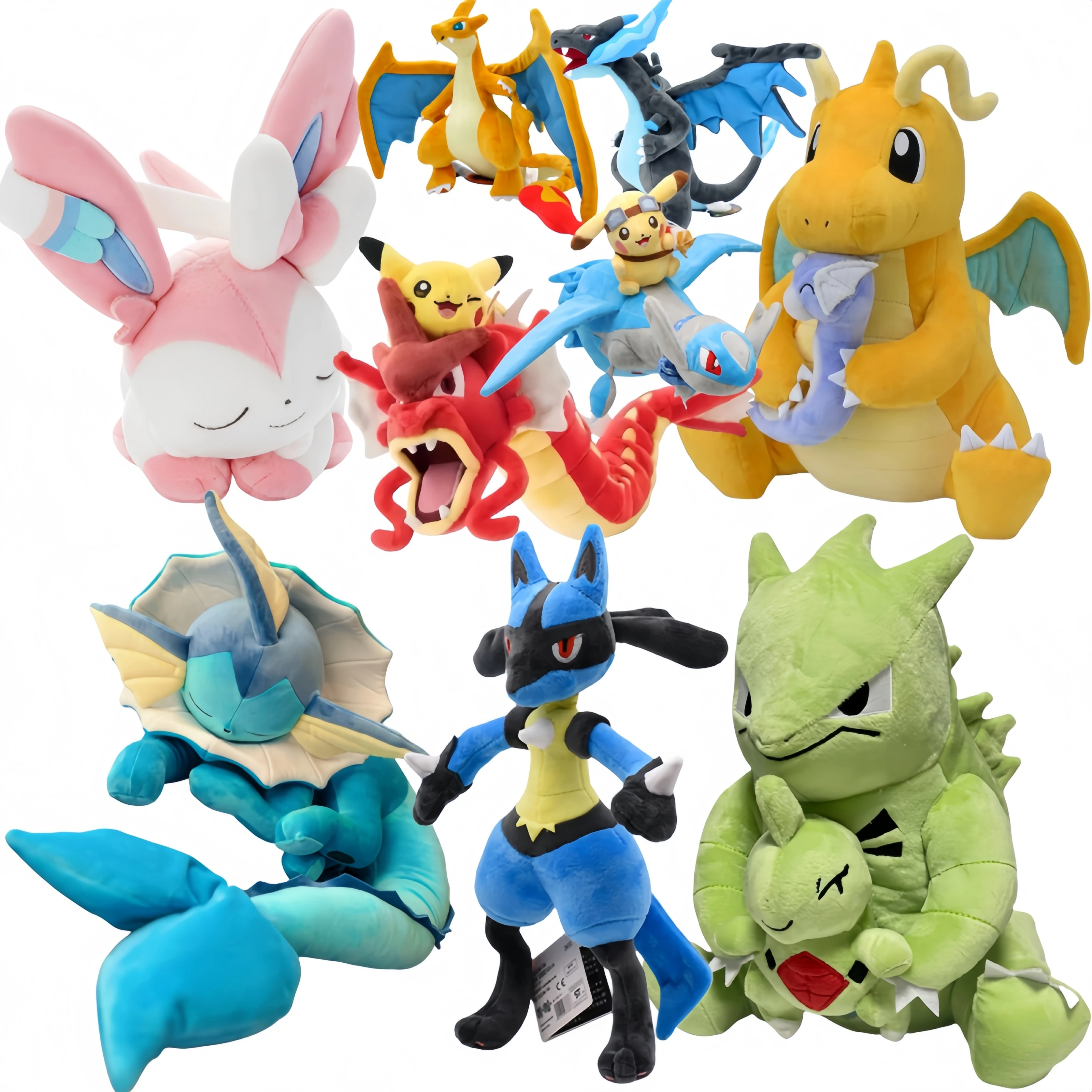 Shiny Charizard Pokemon Pikachu Riding Gyarados Tyranitar Dragonite Eevee Plush Soft Sylveon Stuffed Vaporeon Peluche Doll
Shiny Charizard Pokemon Pikachu Riding Gyarados Tyranitar Dragonite Eevee Plush Soft Sylveon Stuffed Vaporeon Peluche Doll
