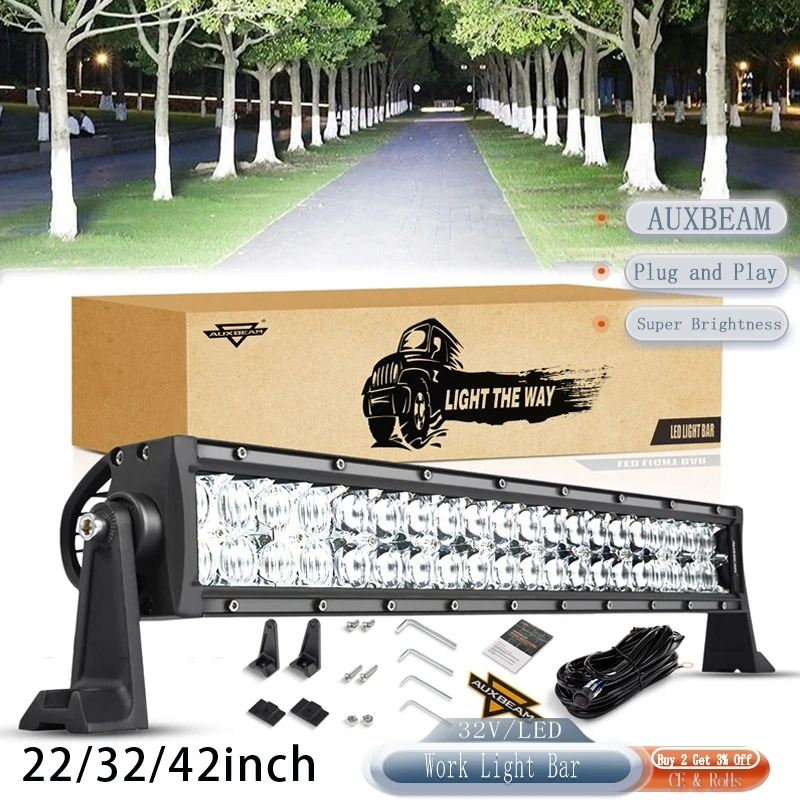 Auxbeam 22/32/42 дюйма, прямой/изогнутый двухрядный комбинированный светодиодный рабочий свет для грузовика, пикапа, Offroad, 32 В, IP67, 50 000 часов 2525
Auxbeam 22/32/42 дюйма, прямой/изогнутый двухрядный комбинированный светодиодный рабочий свет для грузовика, пикапа, Offroad, 32 В, IP67, 50 000 часов 2525