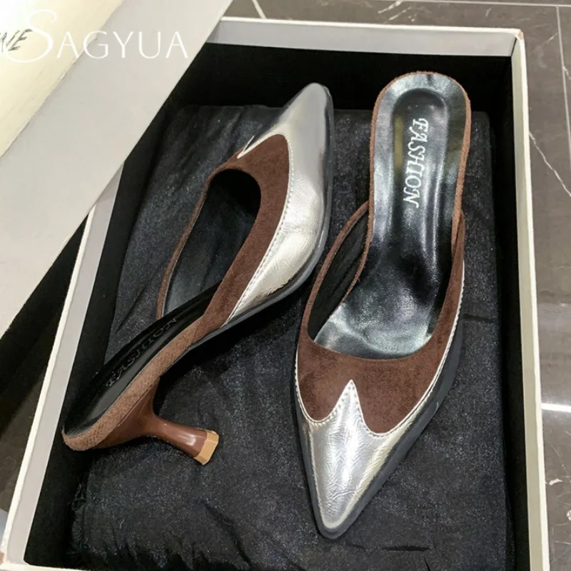 Sexy High Heels Pointed Toe Slippers Shoes Women Sandals Mules 2025 Summer New Pumps Plus Size Designer Dress Zapatillas Mujer
Sexy High Heels Pointed Toe Slippers Shoes Women Sandals Mules 2025 Summer New Pumps Plus Size Designer Dress Zapatillas Mujer