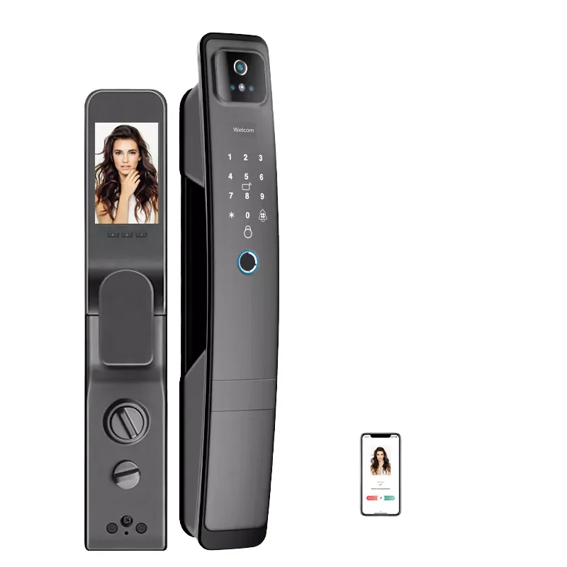 Home Security Digital Smart Wood Door Lock With 3D Face Recognition High-Speed Low-False Built-in Camera Tuya App & Cloud
Home Security Digital Smart Wood Door Lock With 3D Face Recognition High-Speed Low-False Built-in Camera Tuya App & Cloud