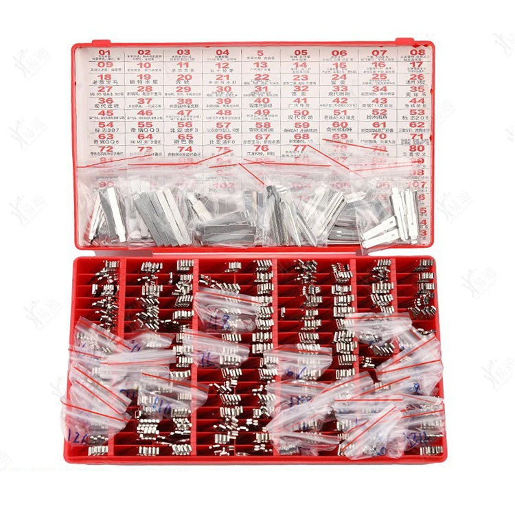Large number of 650 metal blank car key blades with case for JMD VVDI key DIY KD remote control door
Large number of 650 metal blank car key blades with case for JMD VVDI key DIY KD remote control door