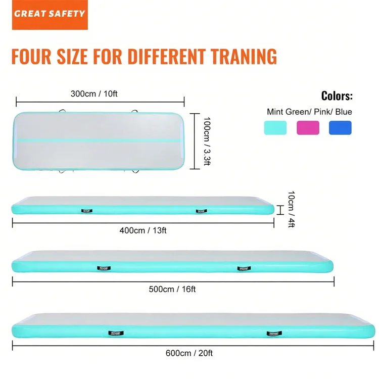 High Quality Eco-Friendly PVC Air Mats for Gymnastics Tumbling Waterproof Customizable Size Landing Protection Pads for Safe
High Quality Eco-Friendly PVC Air Mats for Gymnastics Tumbling Waterproof Customizable Size Landing Protection Pads for Safe